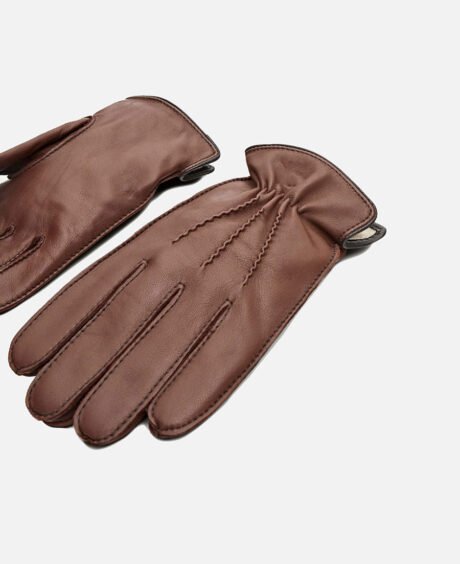 Leather, wool and cashmere gloves